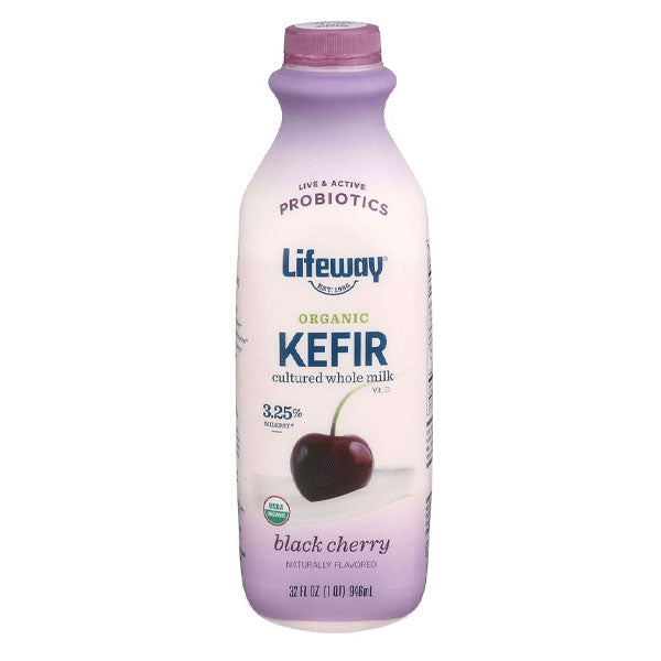 Organic Kefir Whole Milk Black Cherry – 33.81 fl oz (1.0lt)